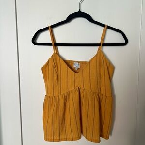 Blue Rain Mustard Striped Camisole
